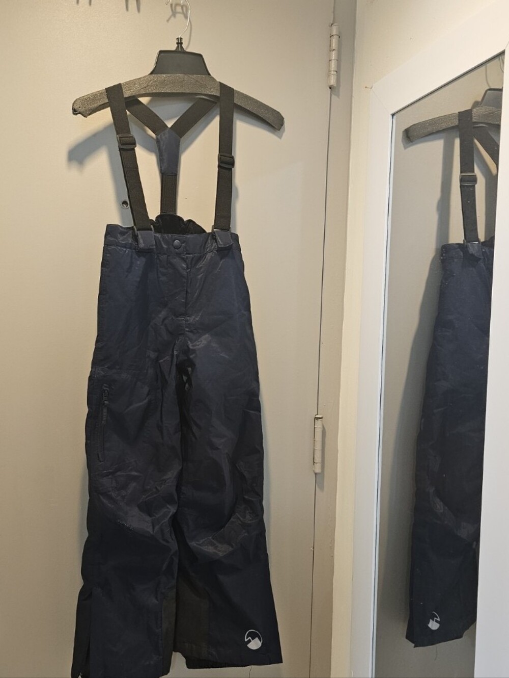 Kid's Navy Snow Pants with Suspenders For 134/140 centimeters